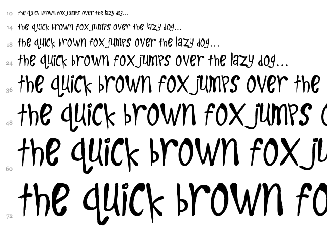 Kids Play font waterfall
